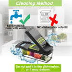 Manual vegetable chopper for slicing dicing and grating